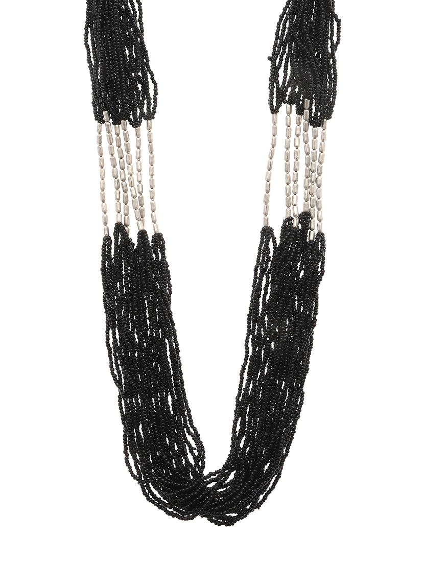 black metal long necklace - 16829905 -  Zoom Image - 0