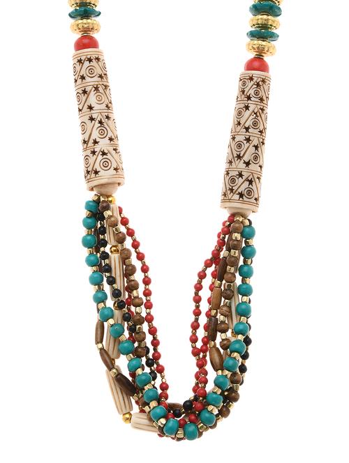 multi colored metal long necklace - 16829909 - Standard Image - 0