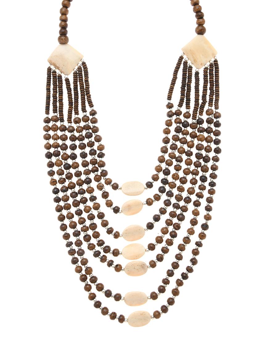 multi colored metal long necklace - 16829910 -  Zoom Image - 0