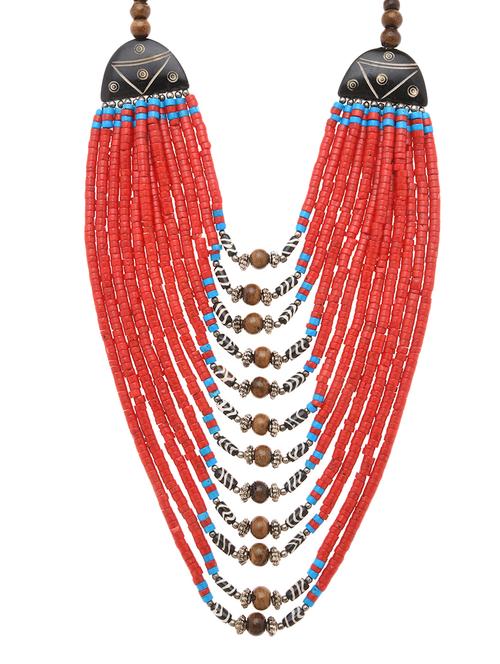 multi colored metal long necklace - 16829914 - Standard Image - 0