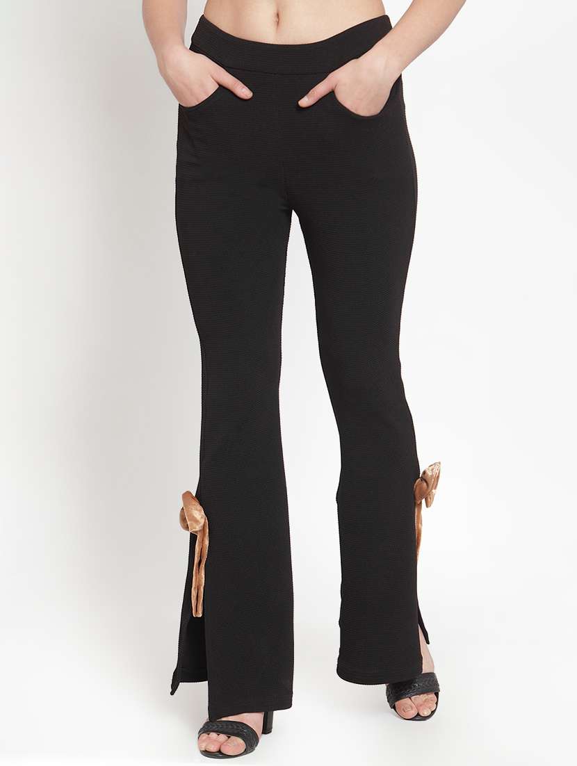 boot cut bow enhanced trouser 