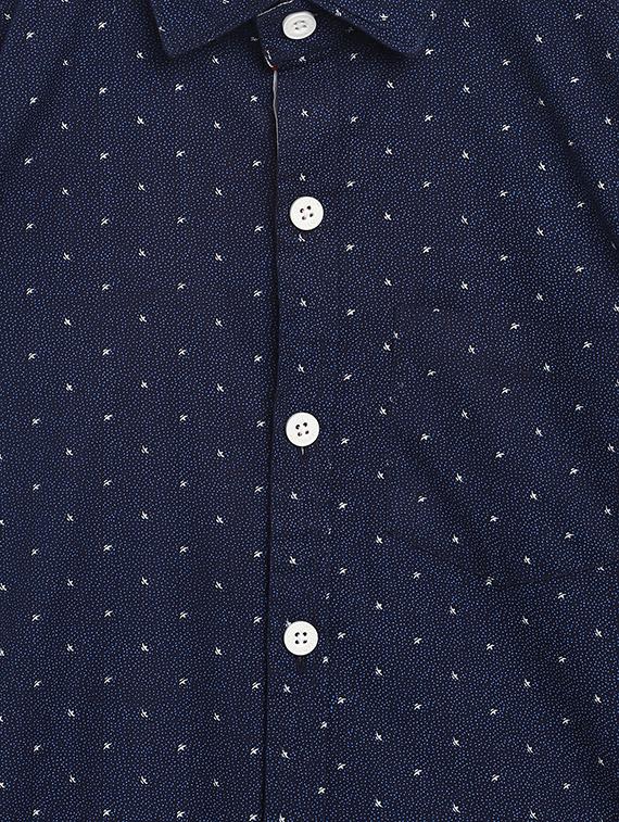 dark blue cotton shirt - 16830968 - Standard Image - 2