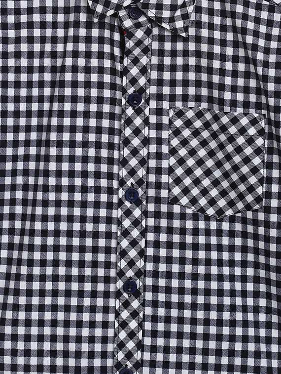 navy blue cotton shirt - 16830980 - Standard Image - 2