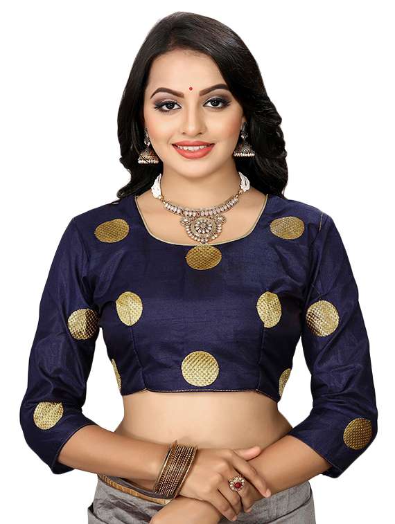 self design woven saree with blouse - 16831054 -  Standard Image - 2