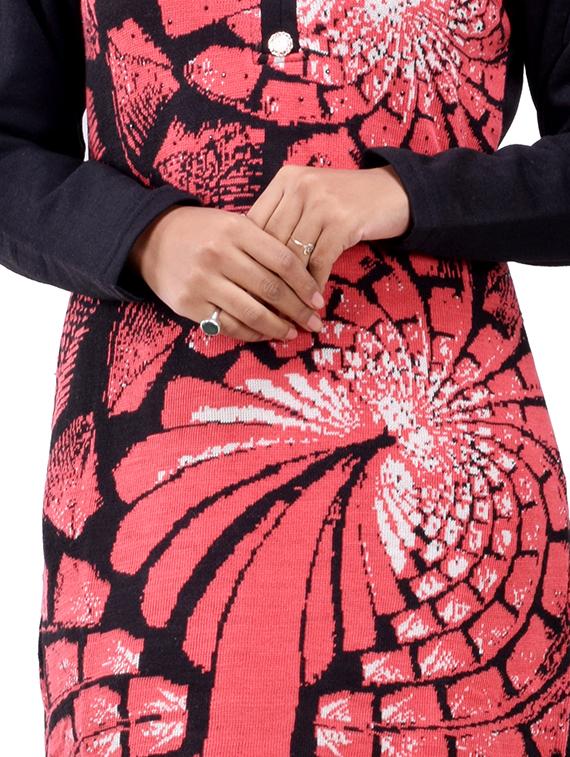 printed woolen kurta - 16831627 - Standard Image - 2
