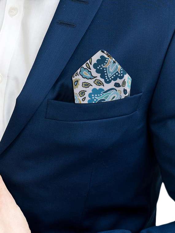 blue polyester pocketsquare - 16832592 -  Standard Image - 2