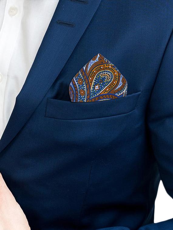 multi colored polyester pocketsquare - 16832600 - Standard Image - 2