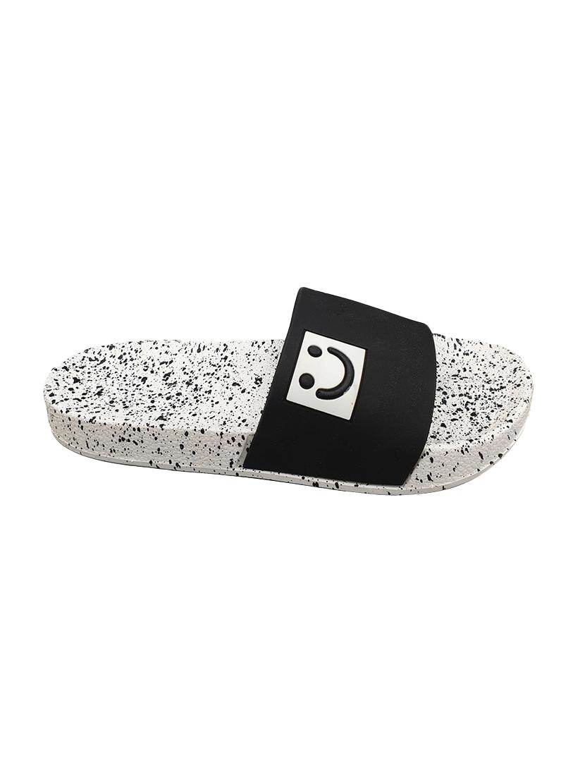 black rubber slip on flip flops - 16833083 - Standard Image - 2