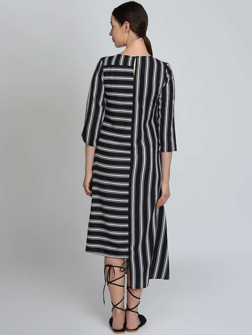 women's asymmetric striped dress - 16833110 -  Standard Image - 2