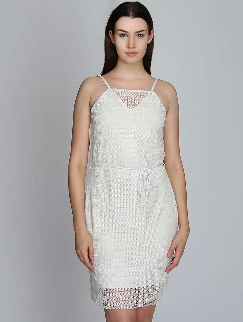 women's sheath self design dress