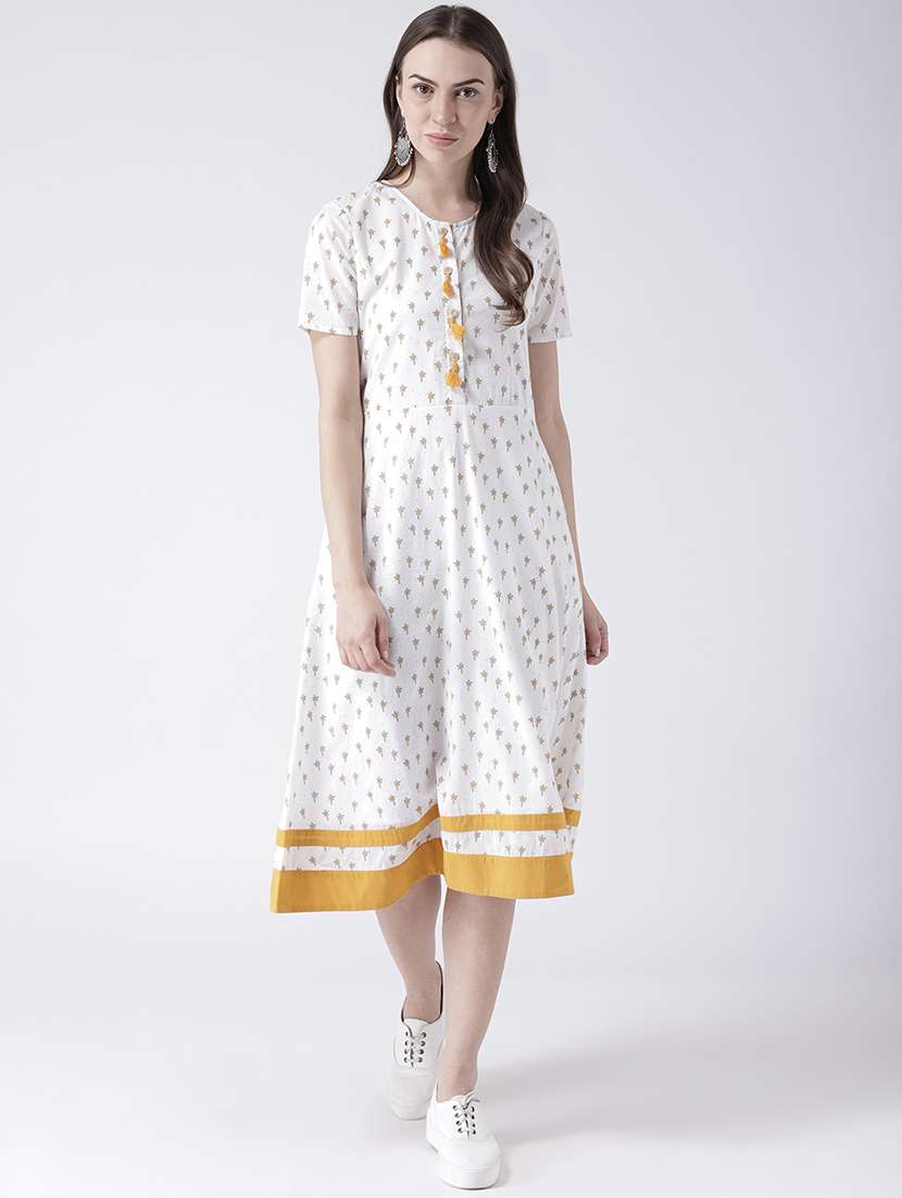 women's fit & flare polka dots dress