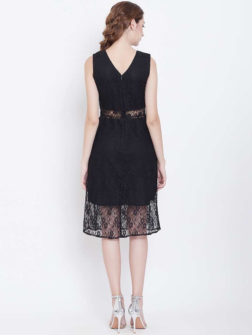 women's fit & flare self design dress - 16833145 -  Standard Image - 2