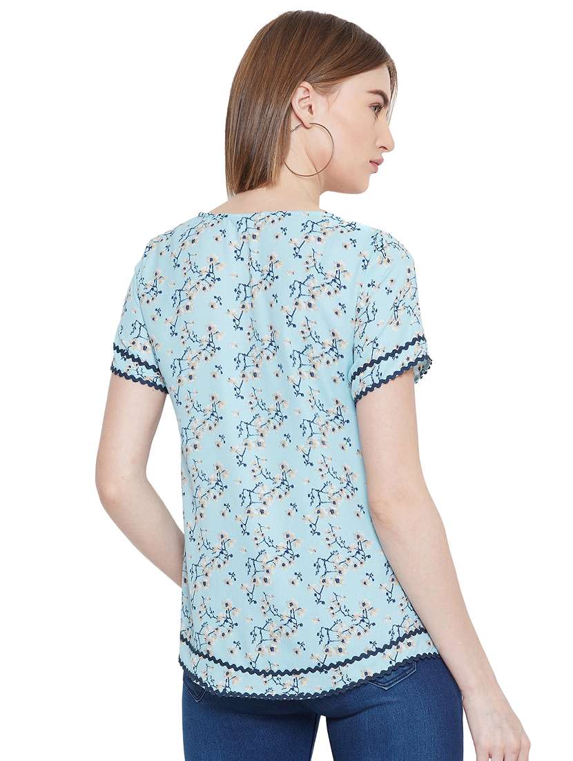 lace detail floral top - 16833187 -  Standard Image - 2