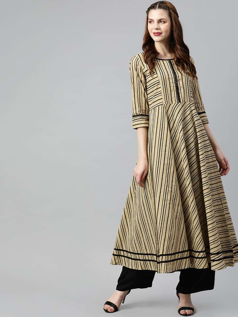 striped flared kurta