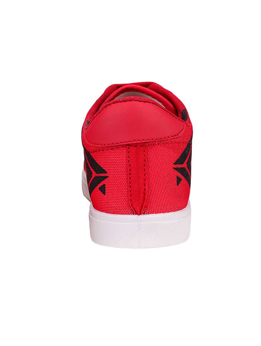 red canvas lace up sneakers - 16833800 -  Standard Image - 2