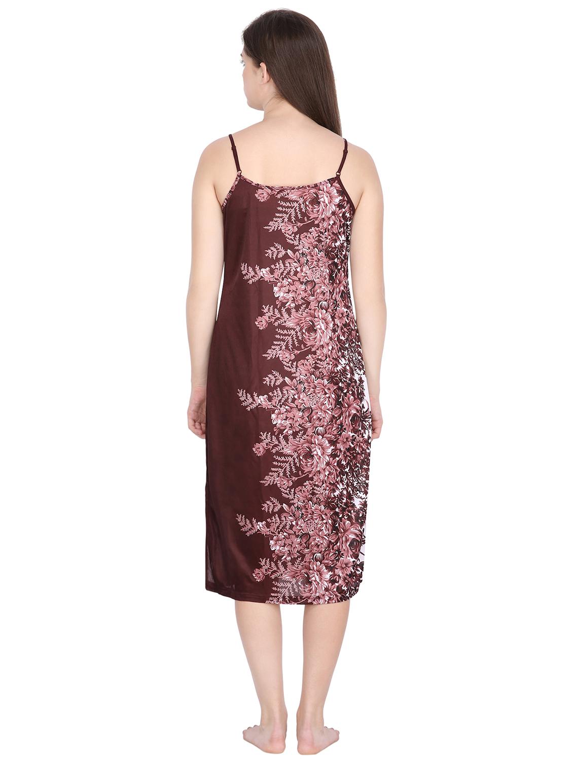 cami neck floral nighty - 16840106 - Standard Image - 2