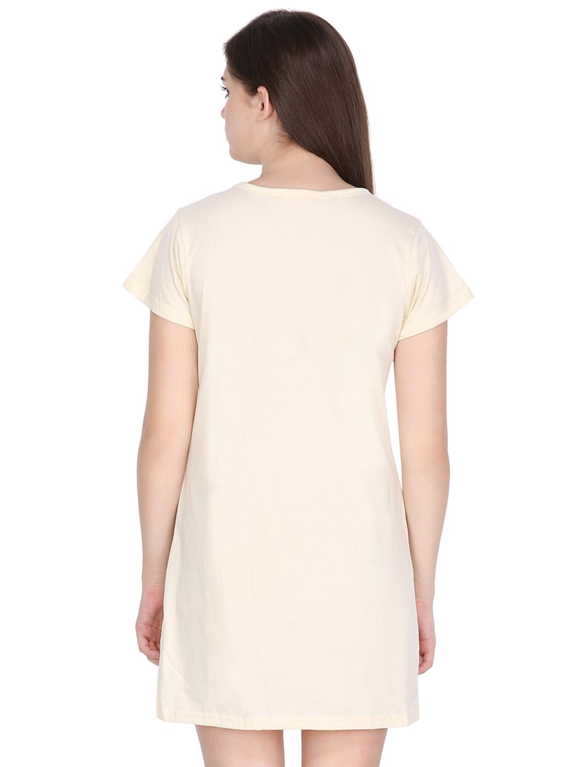 round neck printed sleepshirt - 16840124 - Standard Image - 2