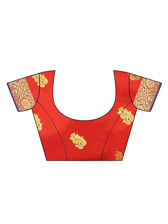 solid bordered saree with blouse - 16840223 -  Standard Image - 2