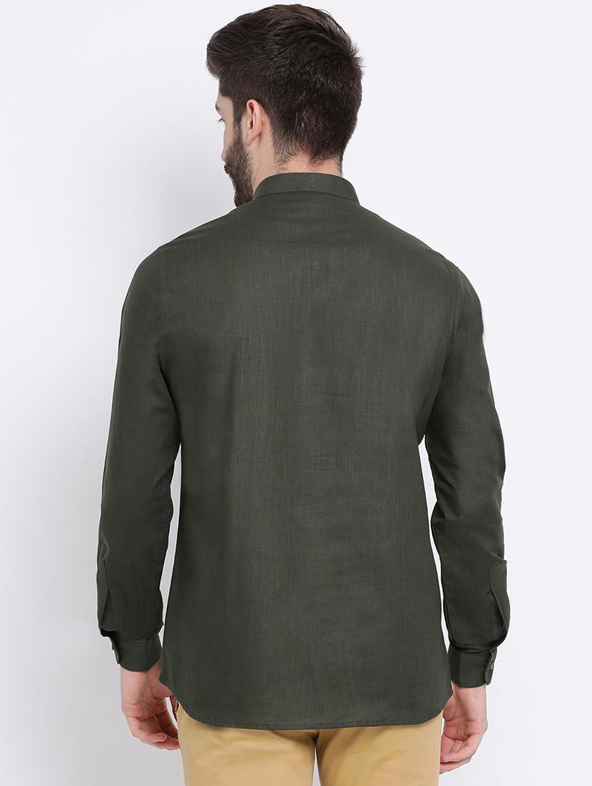 green solid short kurta - 16843317 - Standard Image - 2