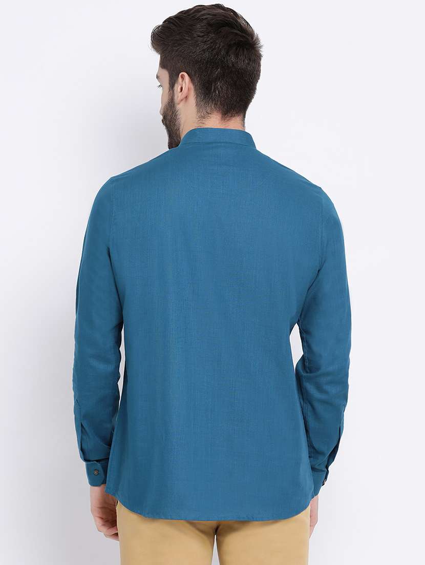 blue solid short kurta - 16843320 -  Standard Image - 2