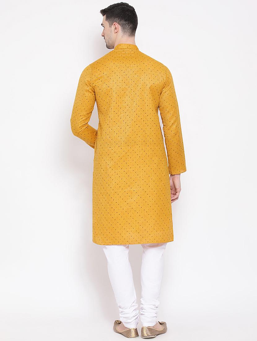 yellow printed long kurta - 16843333 - Standard Image - 2