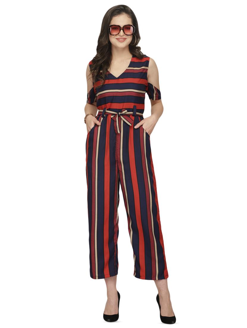 tie front striped jumpsuit  - 16843954 -  Zoom Image - 0