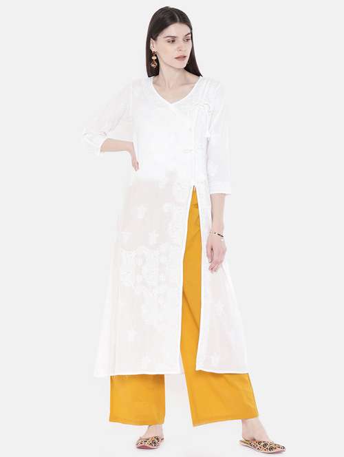 women's front slit kurta - 16844303 - Standard Image - 0
