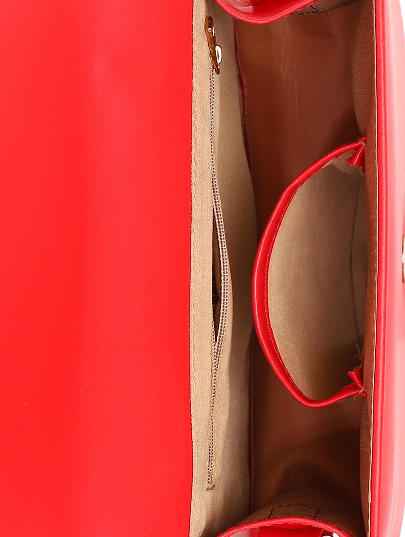 red leatherette regular sling bag - 16845071 - Standard Image - 2