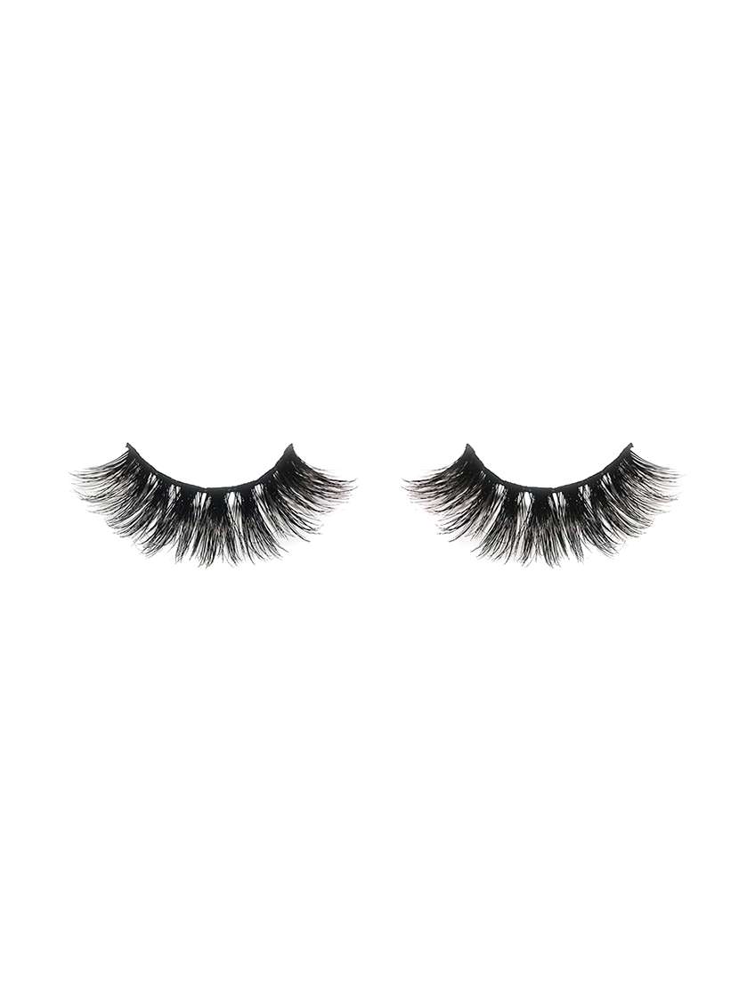 Naked Natural Hair False Mink Fur 3d Eyelashes With Glue (1 Pair Of Eyelashes + 1 Glue)