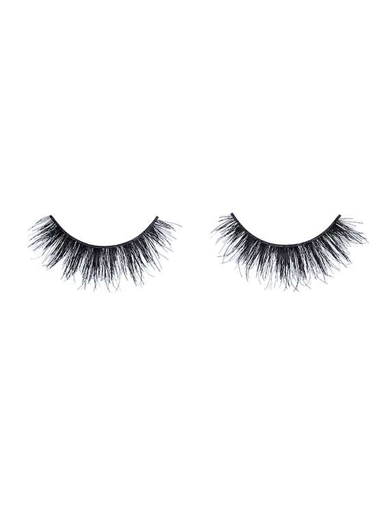 natural hair false mink fur 3d eyelashes with glue (1 pair of eyelashes + 1 glue)