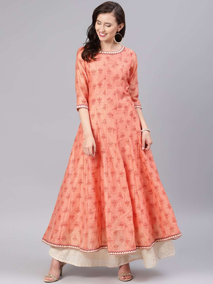printed anarkali kurta
