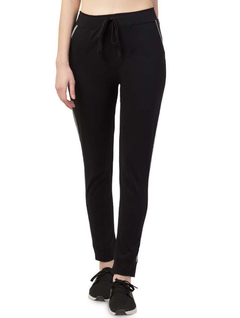 drawstring waist solid track pant 
