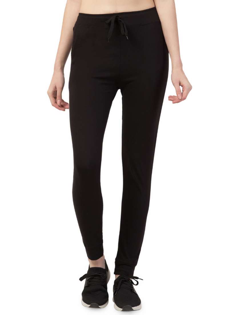 drawstring waist solid track pant 