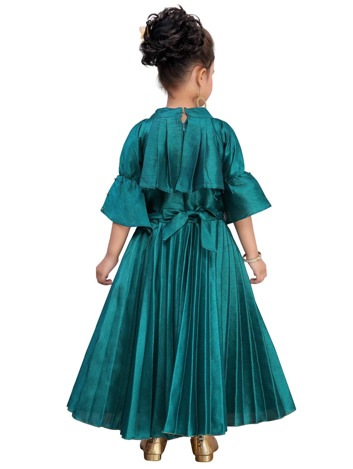 green satin party gown - 16847469 - Standard Image - 2