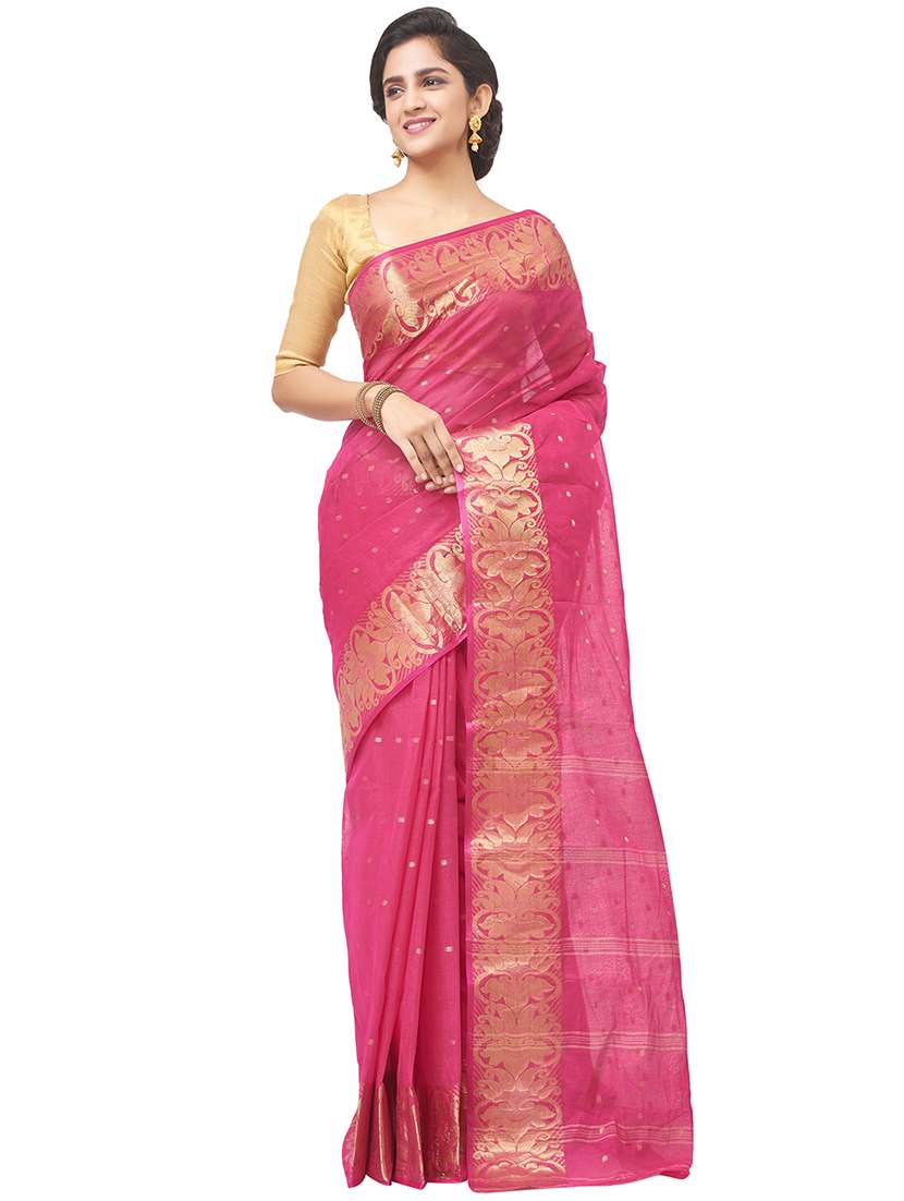 bordered tant saree