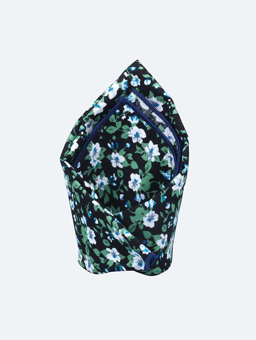 black cotton pocketsquare