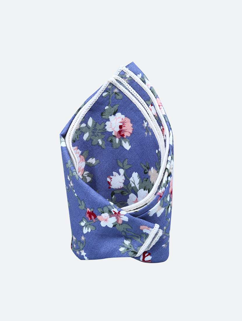 blue cotton pocketsquare