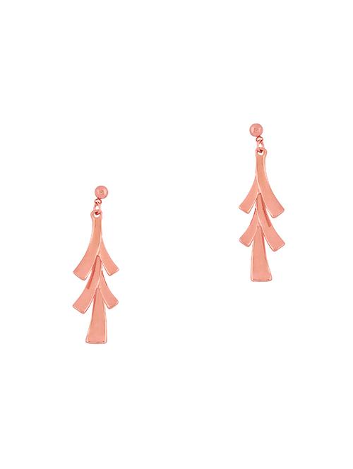 gold metal drop earring - 16848035 - Standard Image - 0