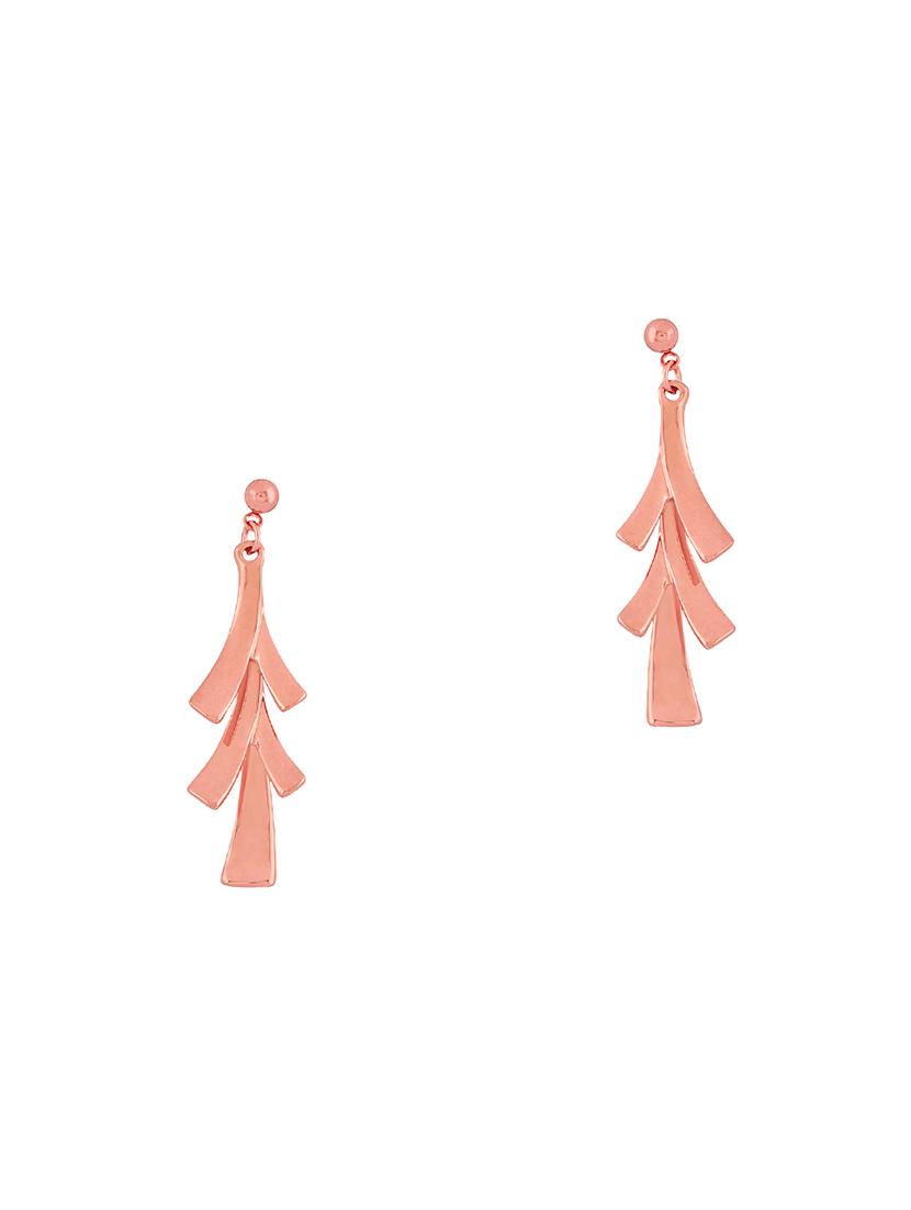 gold metal drop earring - 16848035 - Zoom Image - 0