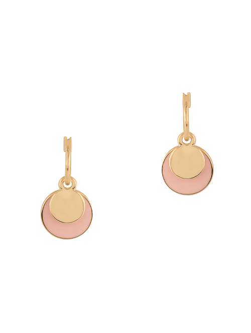 pink gold metal drop earring - 16848046 -  Standard Image - 0