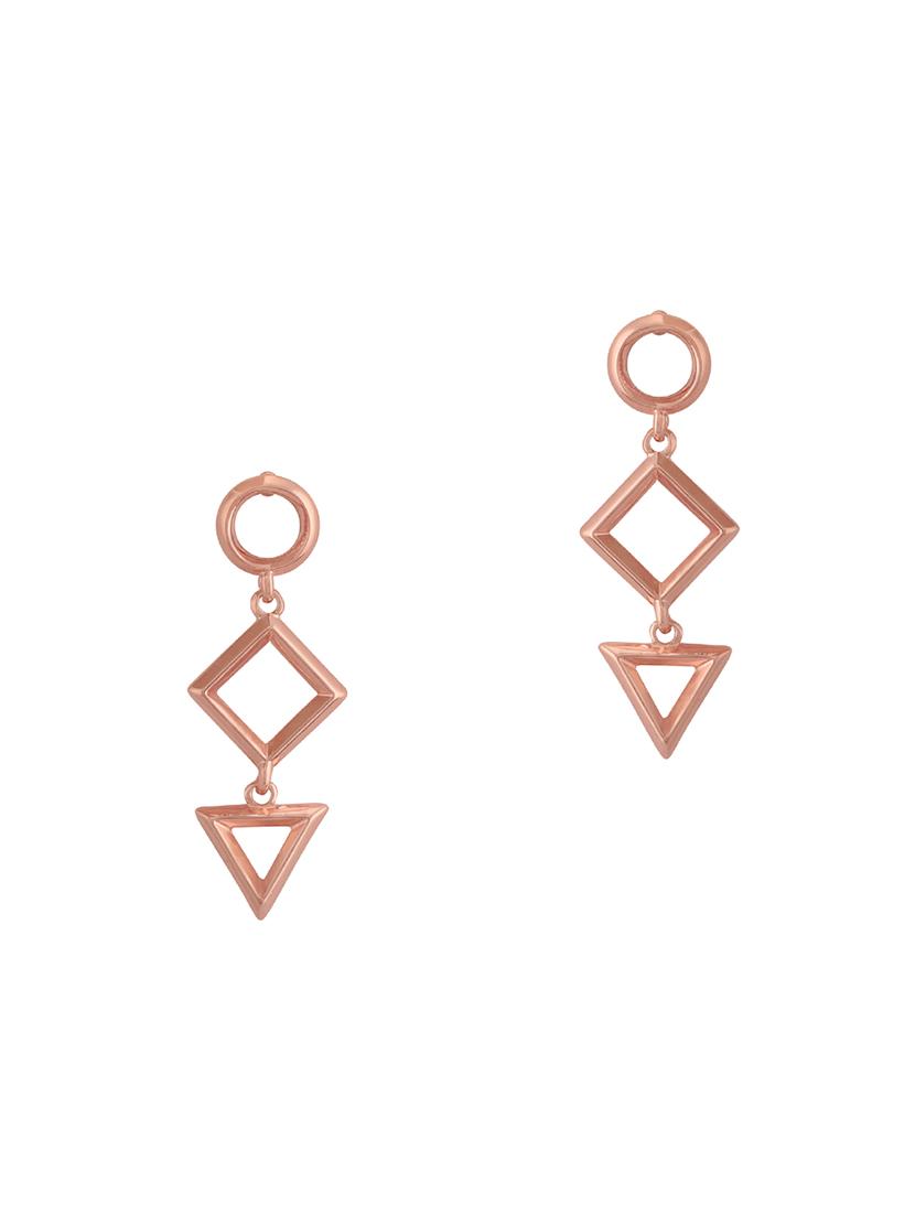 gold metal drop earring - 16848052 - Zoom Image - 0