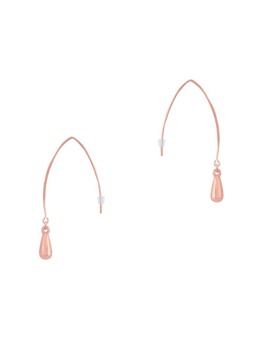 gold metal drop earring - 16848056 - Zoom Image - 0