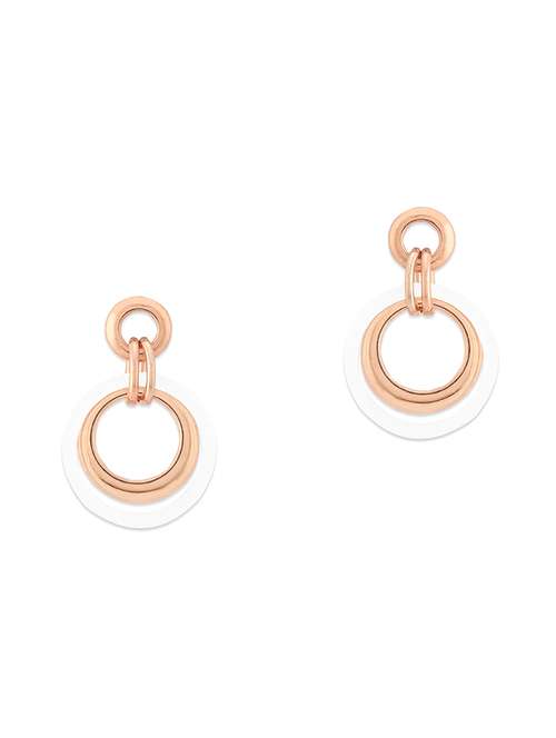 gold metal drop earring - 16848077 -  Standard Image - 0