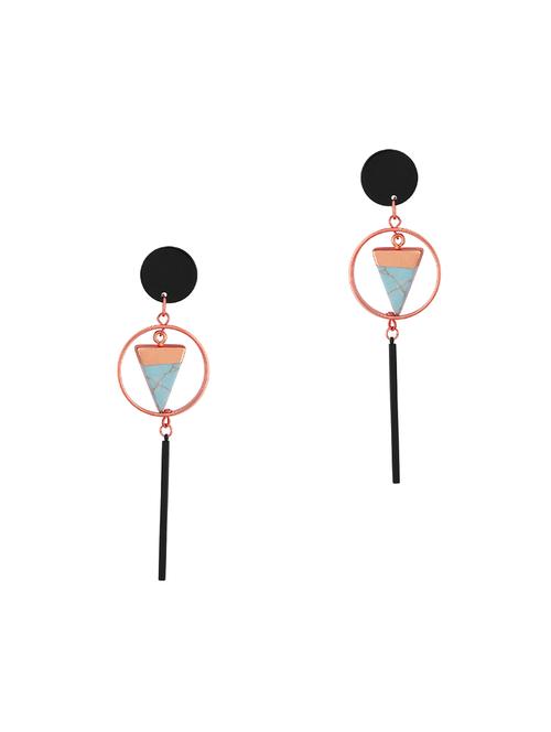 black metal drop earring - 16848079 - Standard Image - 0