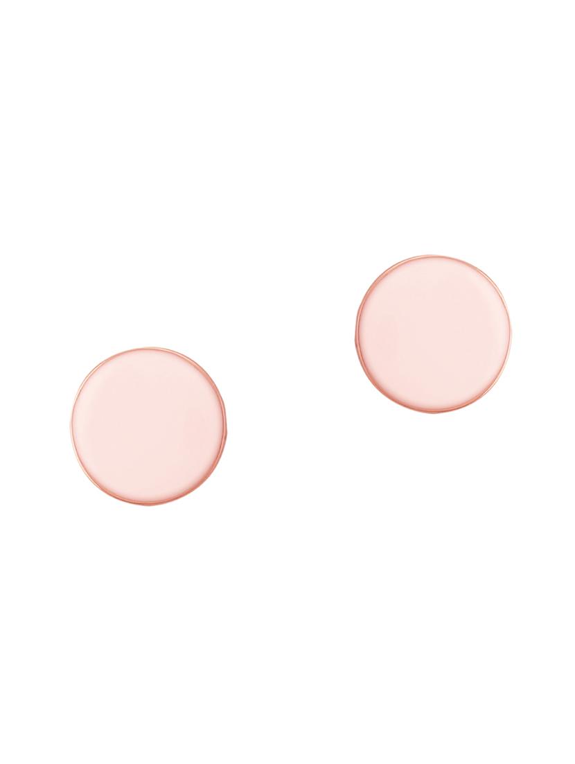 pink gold metal studs earring - 16848081 - Zoom Image - 0