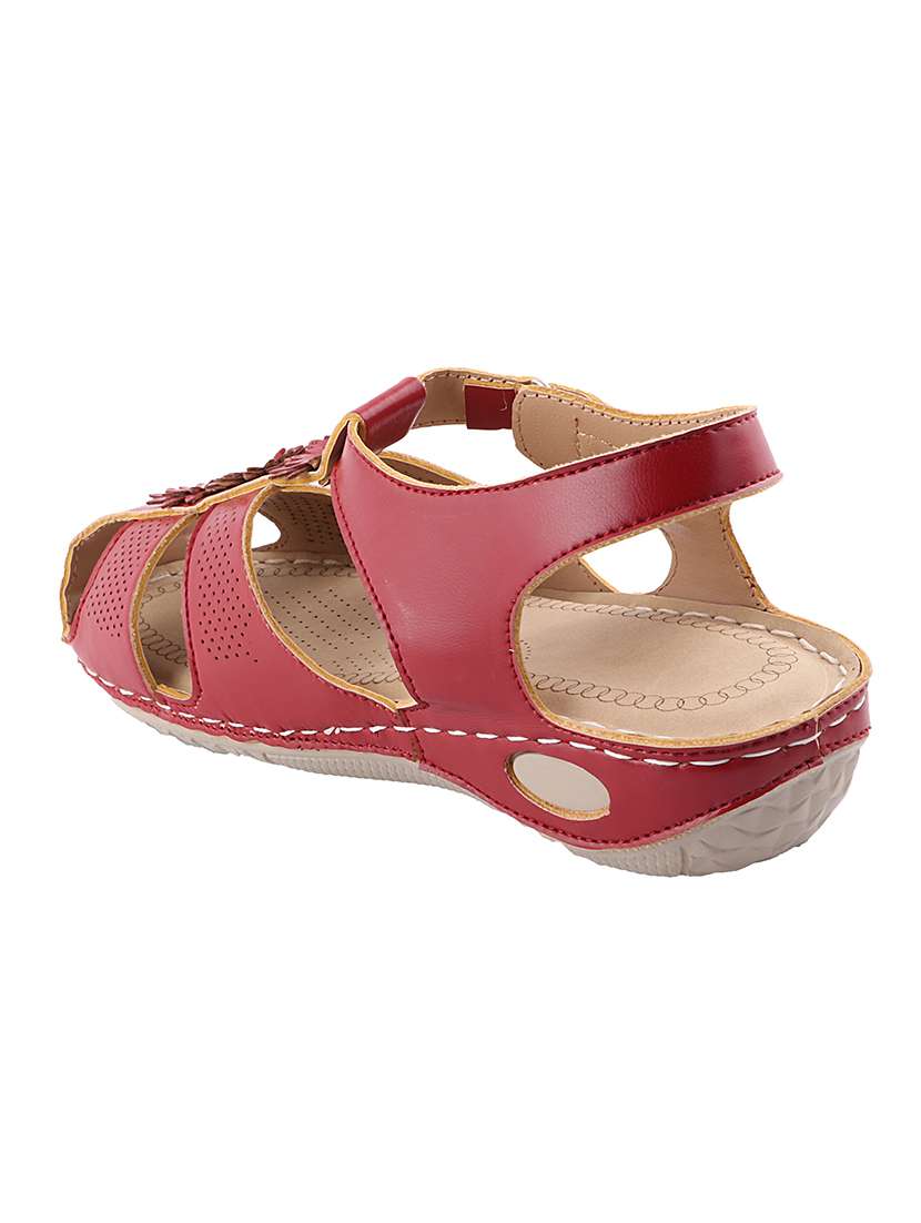 red back strap sandals - 16857975 - Standard Image - 2
