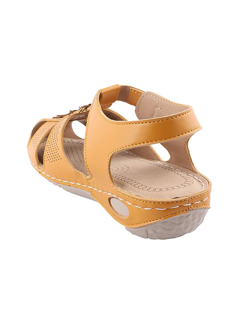 yellow back strap sandals - 16857977 - Standard Image - 2