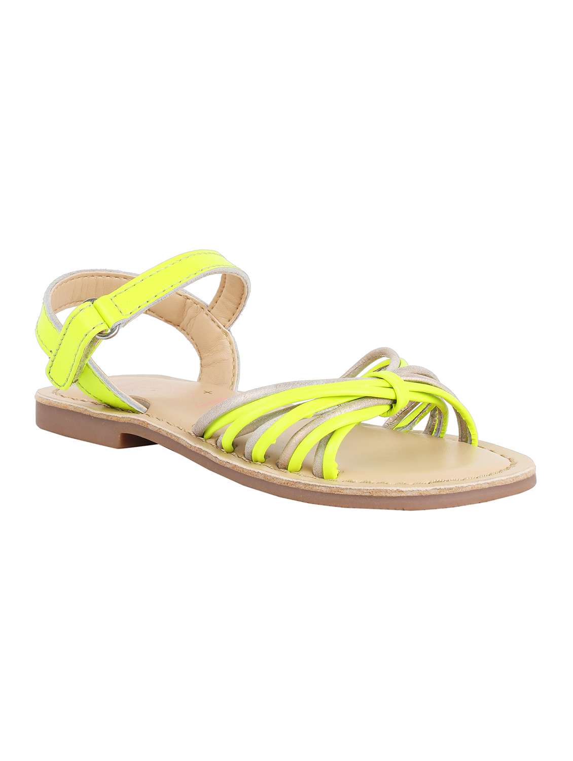 yellow leather sandal