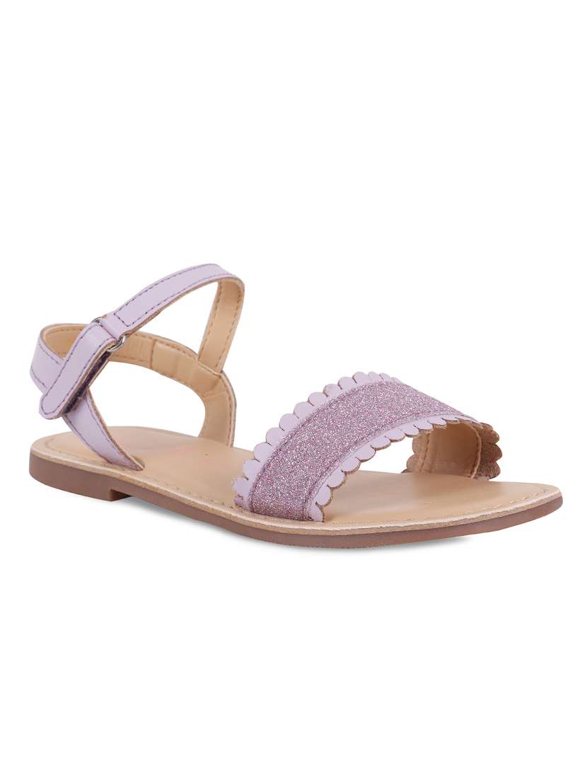 purple leather sandal