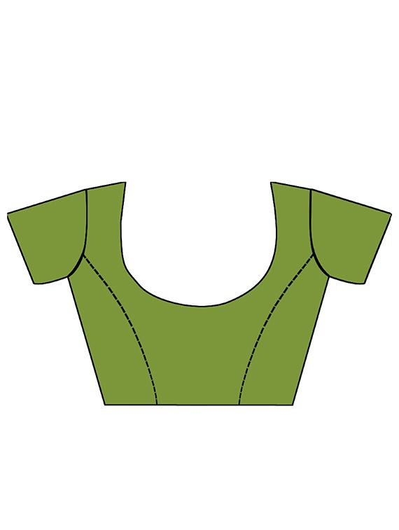 women's bordered green colored saree with blouse - 16860277 - Standard Image - 2